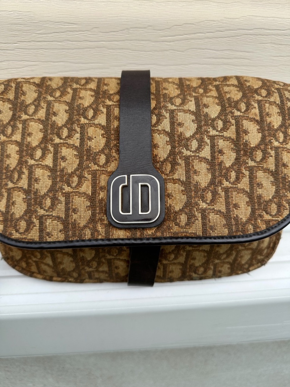 ✨ Christian Dior Trotter Canvas Shoulder Bag – Brown/Gold ✨ - Picture 6 of 17